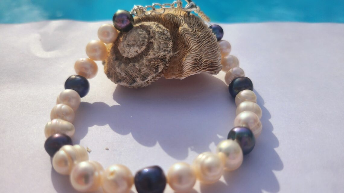Bracelet en perles yin yang