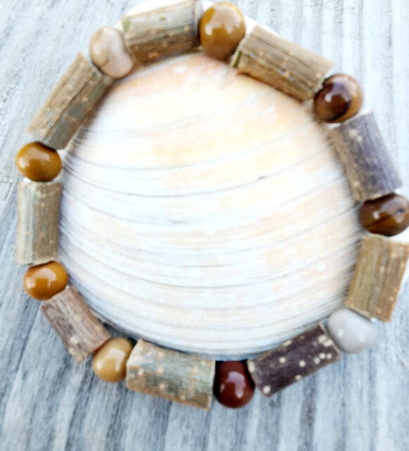 Bracelet jaspe noisetier