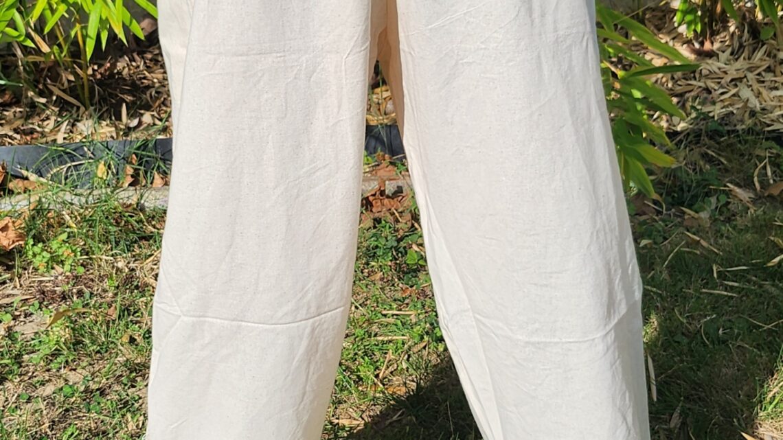 Pantalon en lin blanc